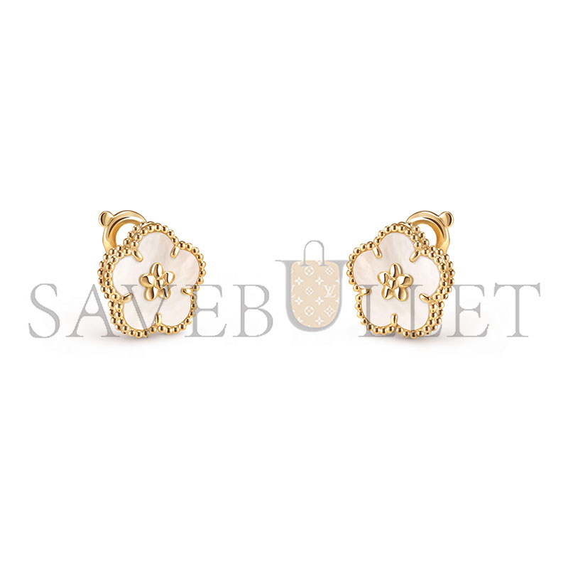 V*n Cl**f arpels blossom 18k yellow gold mother-of-pearl vcarpmlb00